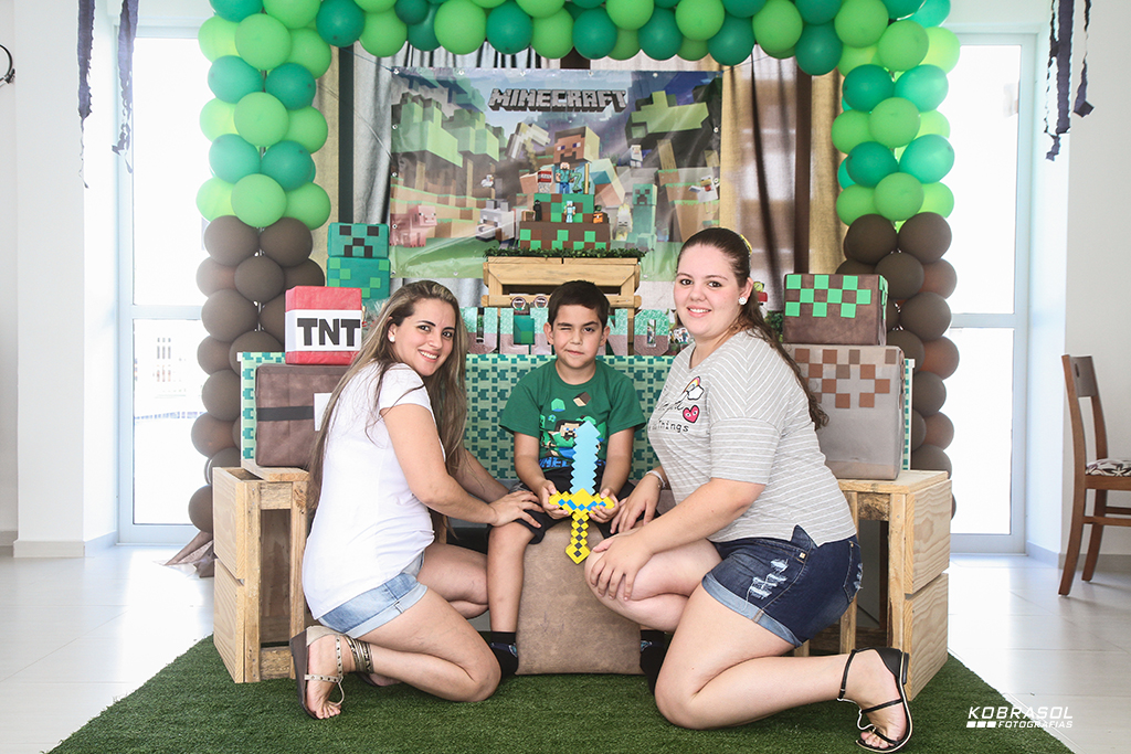 seteanos, seteaninhos, fotografiainfantil, fotodefesta, festainfantil, minecraft