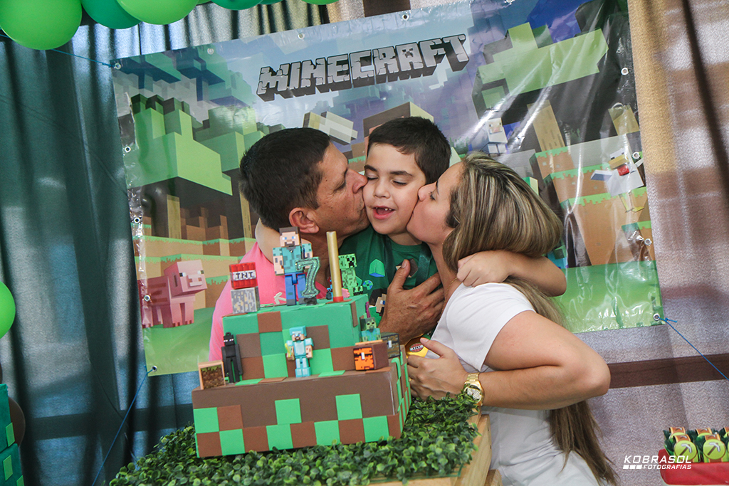 seteanos, seteaninhos, fotografiainfantil, fotodefesta, festainfantil, minecraft