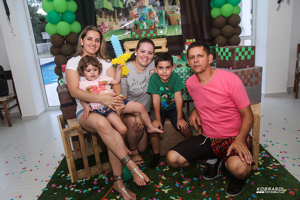 seteanos, seteaninhos, fotografiainfantil, fotodefesta, festainfantil, minecraft