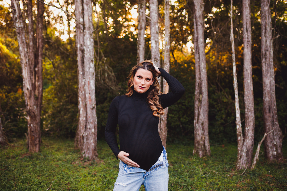 fotografa familia curitiba - gestante externo chácara por do sol