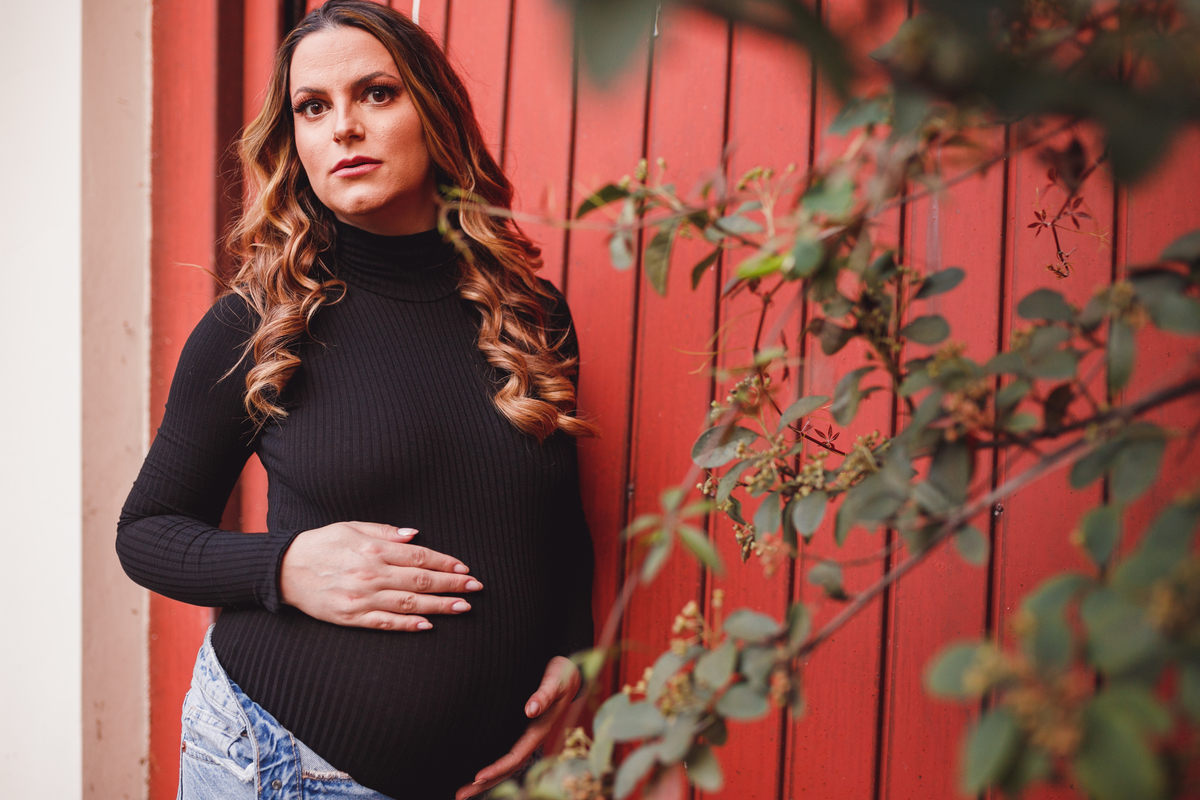 fotografa familia curitiba - gestante externo chácara por do sol