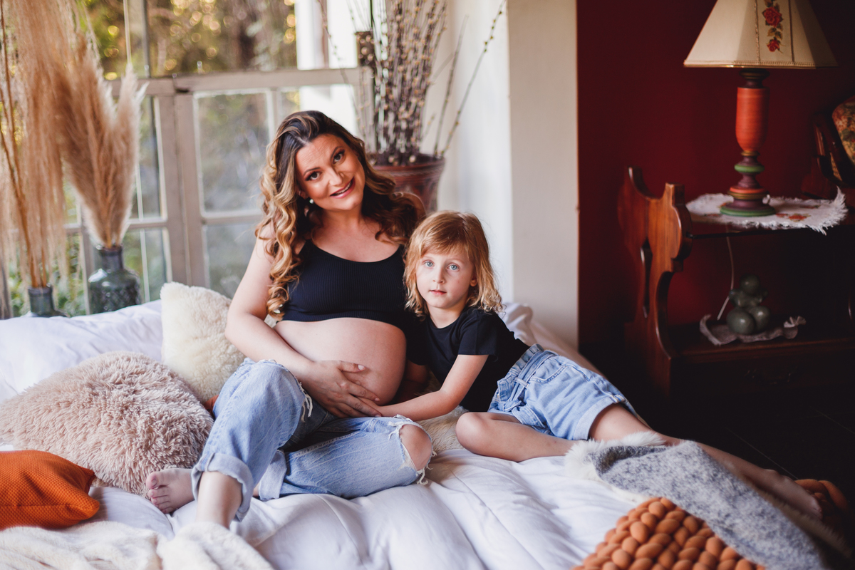 fotografa familia curitiba - gestante externo chácara por do sol