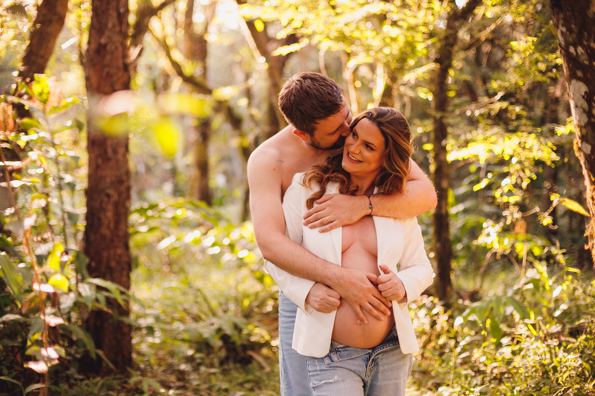 fotografa familia curitiba - gestante externo chácara por do sol