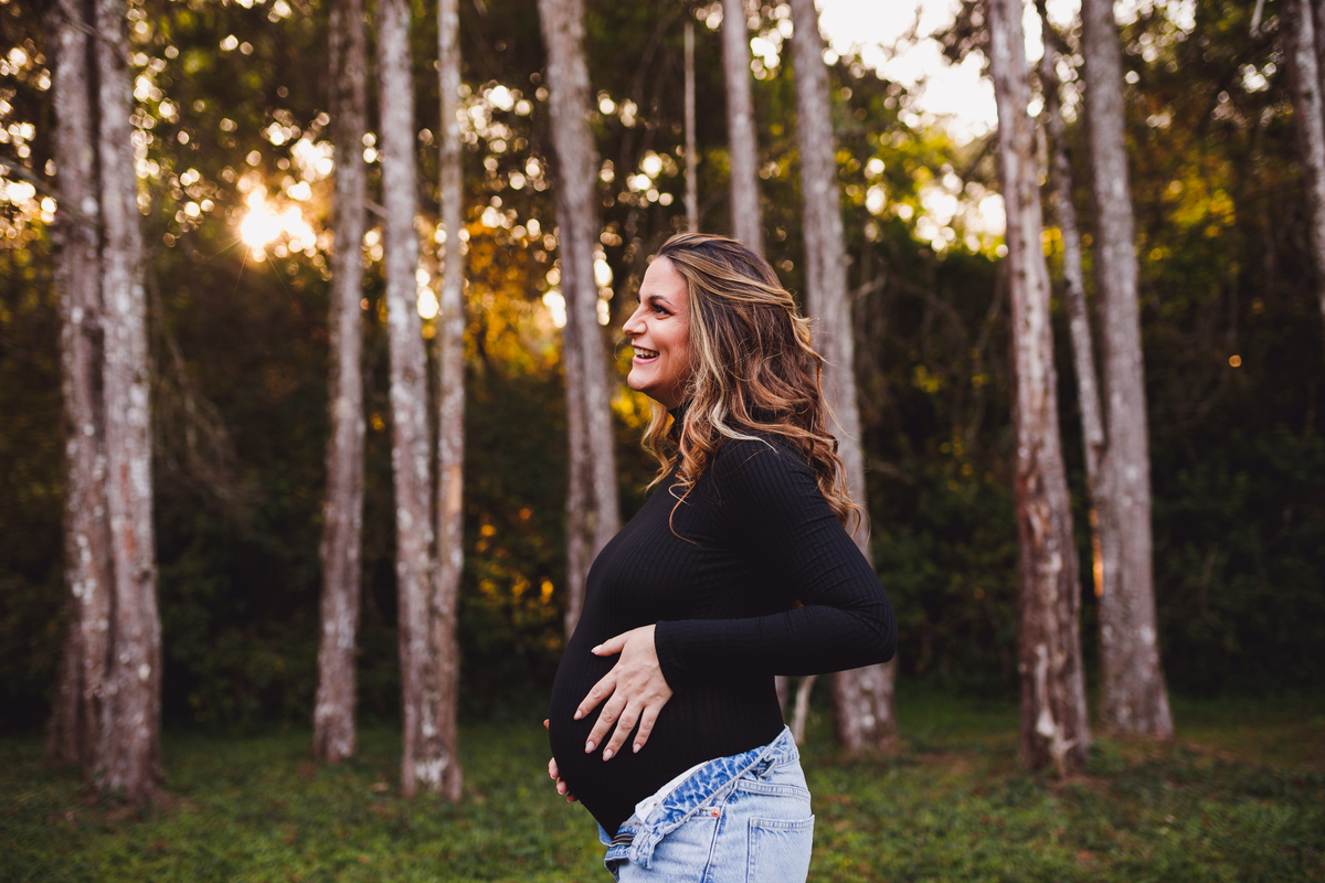 fotografa familia curitiba - gestante externo chácara por do sol