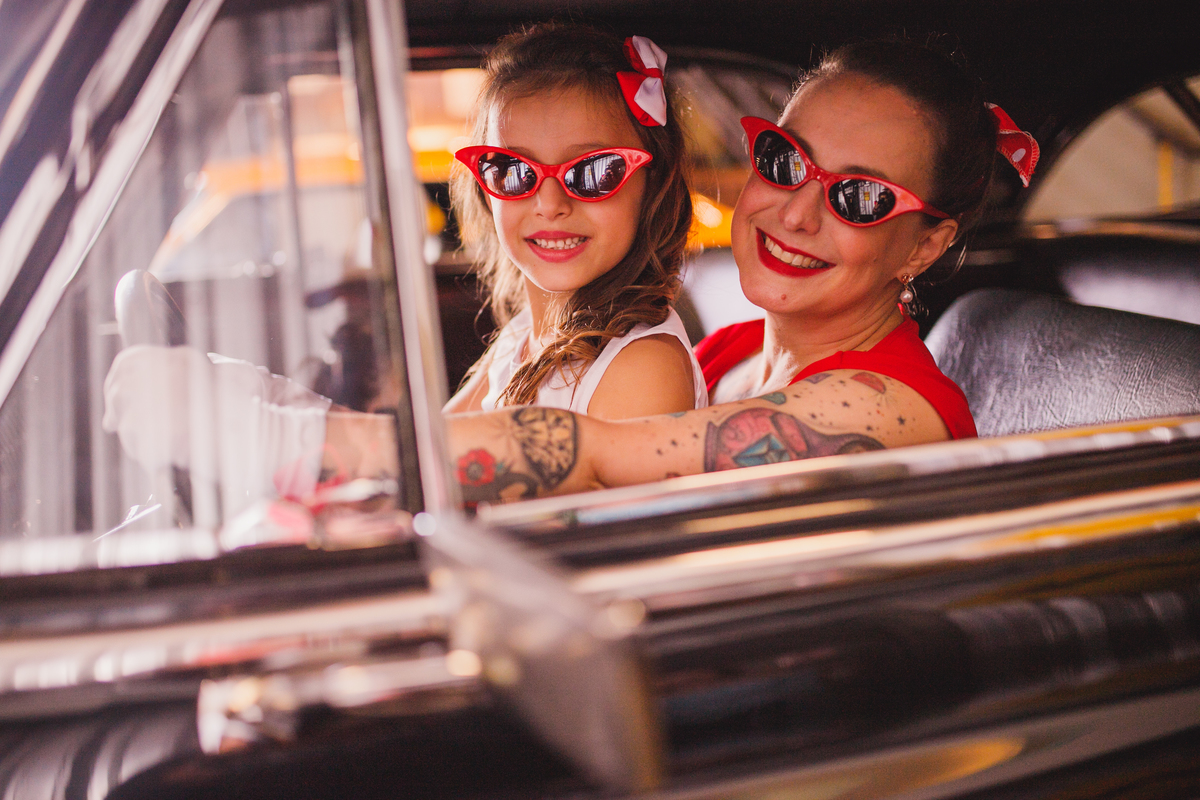 fotografa familia curitiba - dia das mães lanchonete anos80