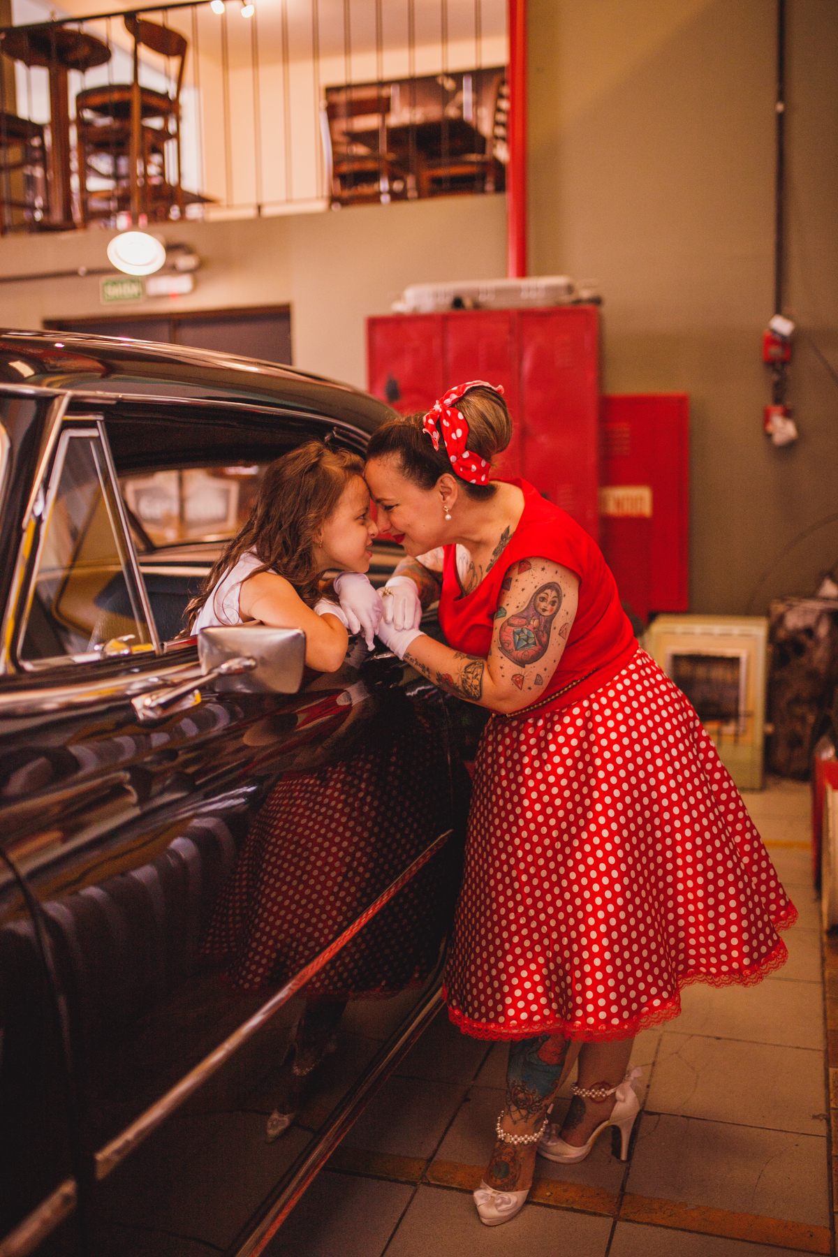fotografa familia curitiba - dia das mães lanchonete anos80