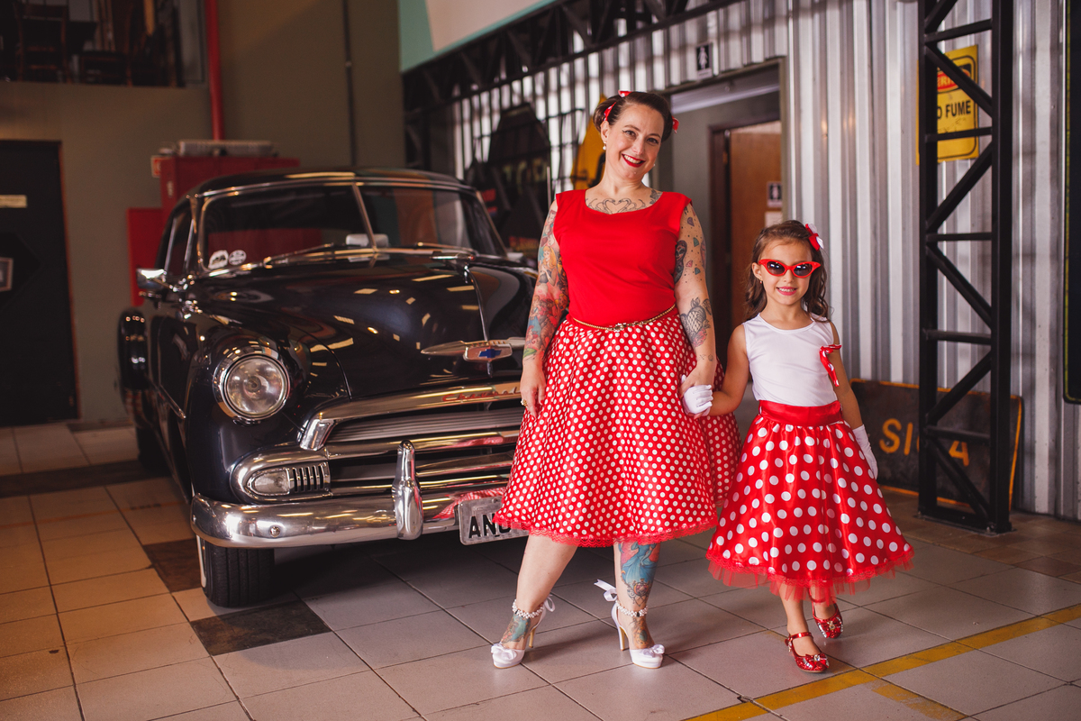 fotografa familia curitiba - dia das mães lanchonete anos80