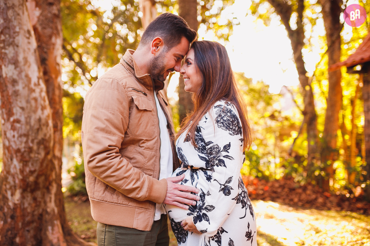 fotografa familia curitiba - ensaio gestante externo bosque papa outono 