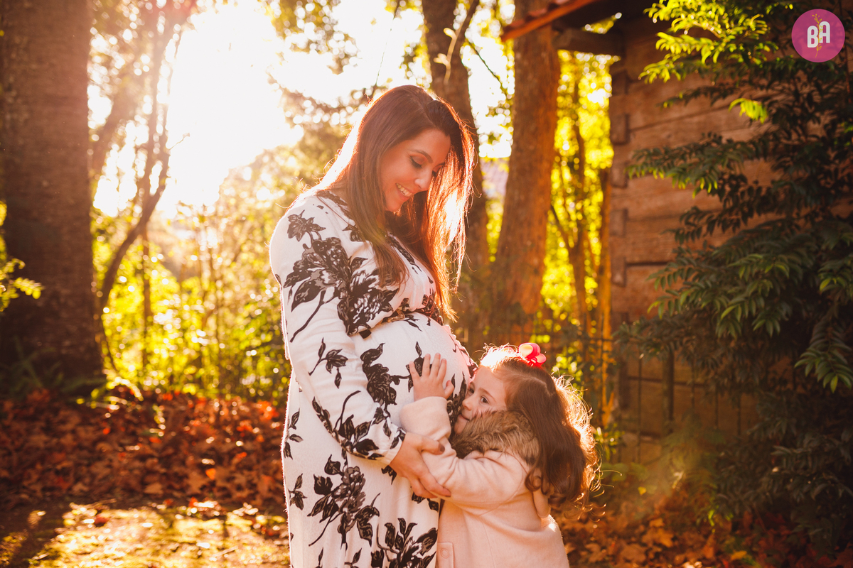 fotografa familia curitiba - ensaio gestante externo bosque papa outono 