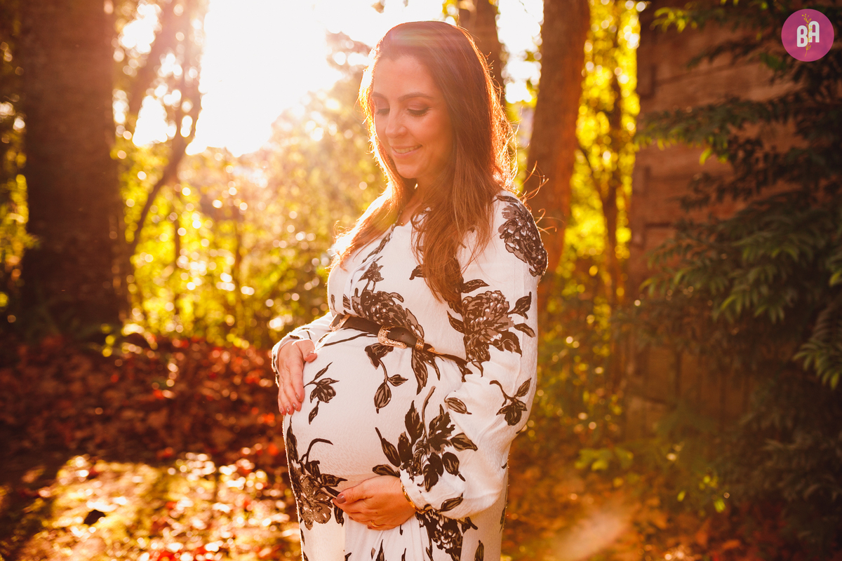 fotografa familia curitiba - ensaio gestante externo bosque papa outono 