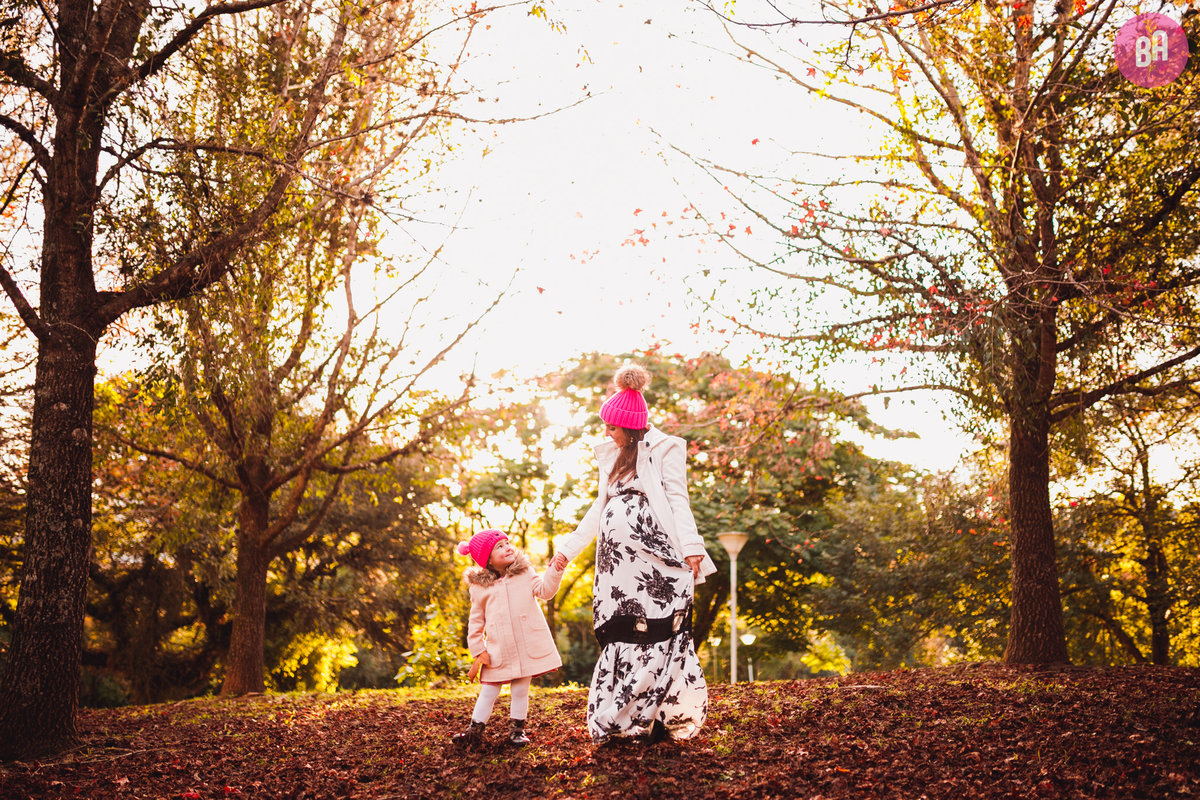 fotografa familia curitiba - ensaio gestante externo bosque papa outono 