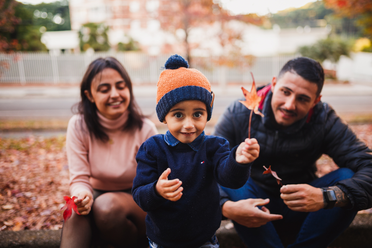 fotografa familia curitiba - outono onibus vermelhão 