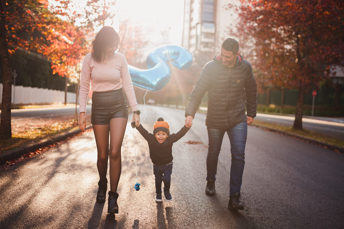 fotografa familia curitiba - outono onibus vermelhão 