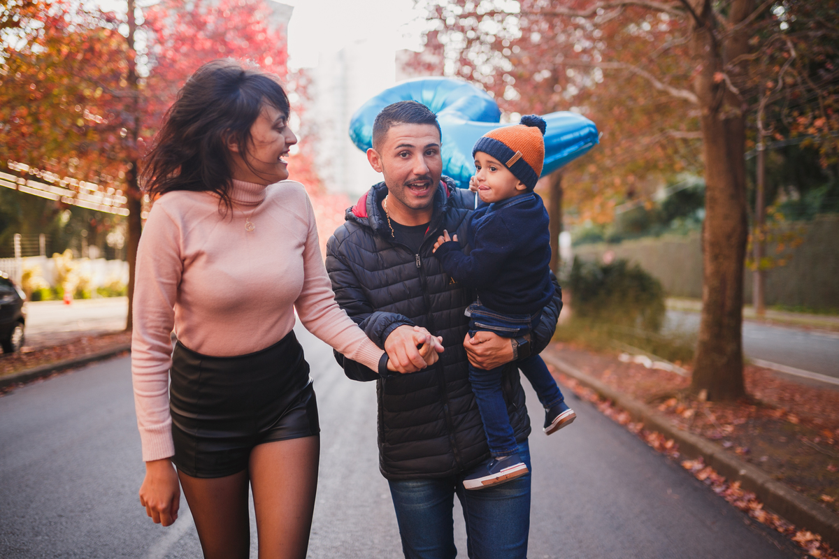 fotografa familia curitiba - outono onibus vermelhão 