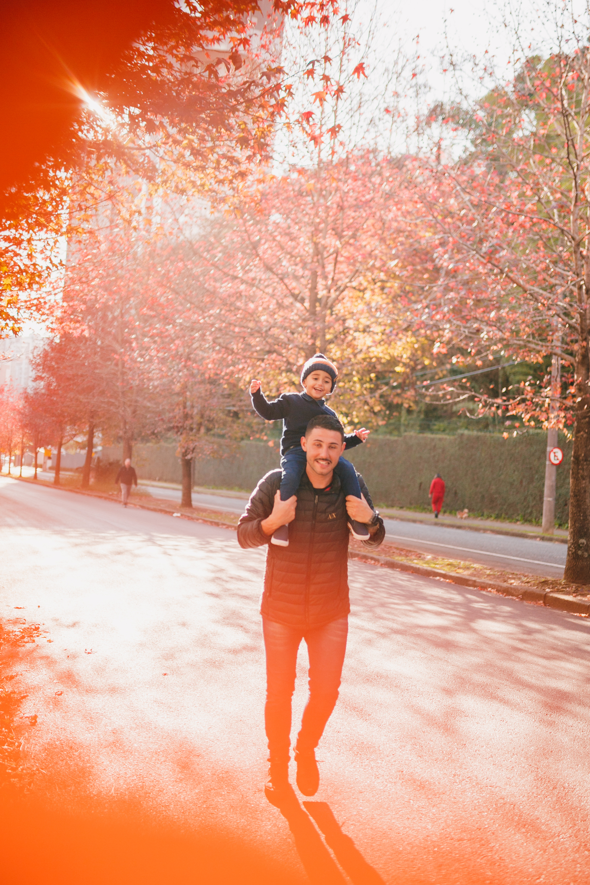 fotografa familia curitiba - outono onibus vermelhão 