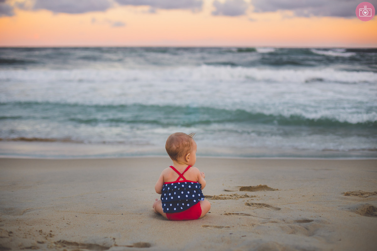 sophie 7 meses praia