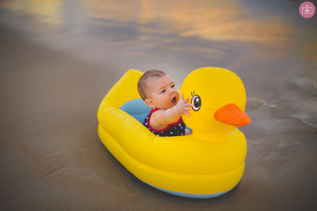 sophie 7 meses praia
