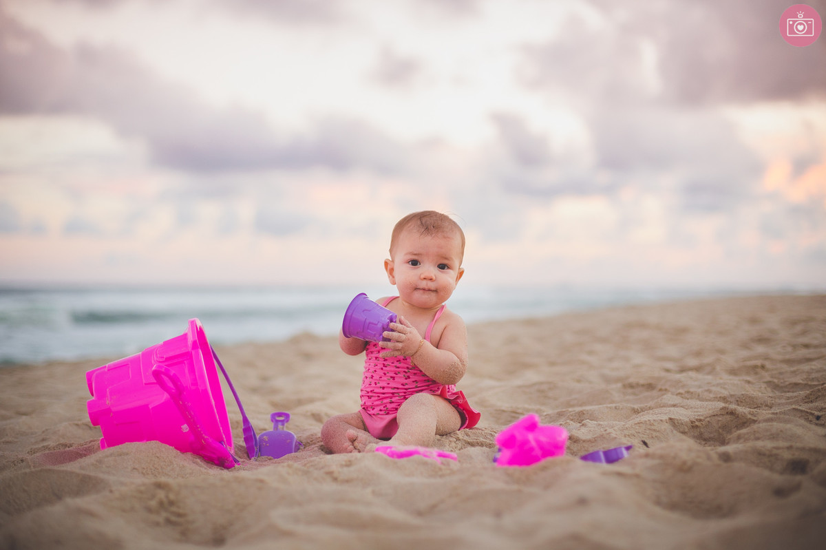 sophie 7 meses praia
