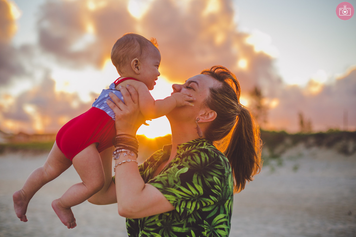 sophie 7 meses praia