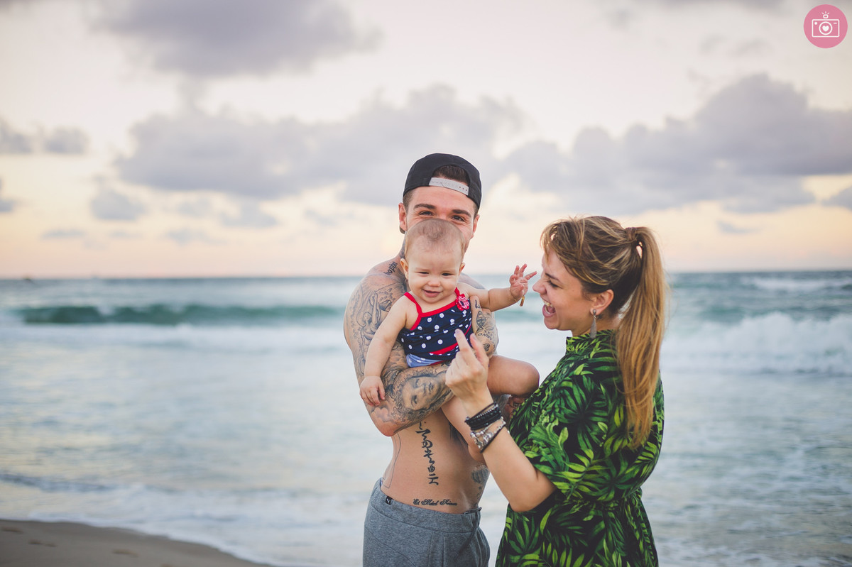 sophie 7 meses praia