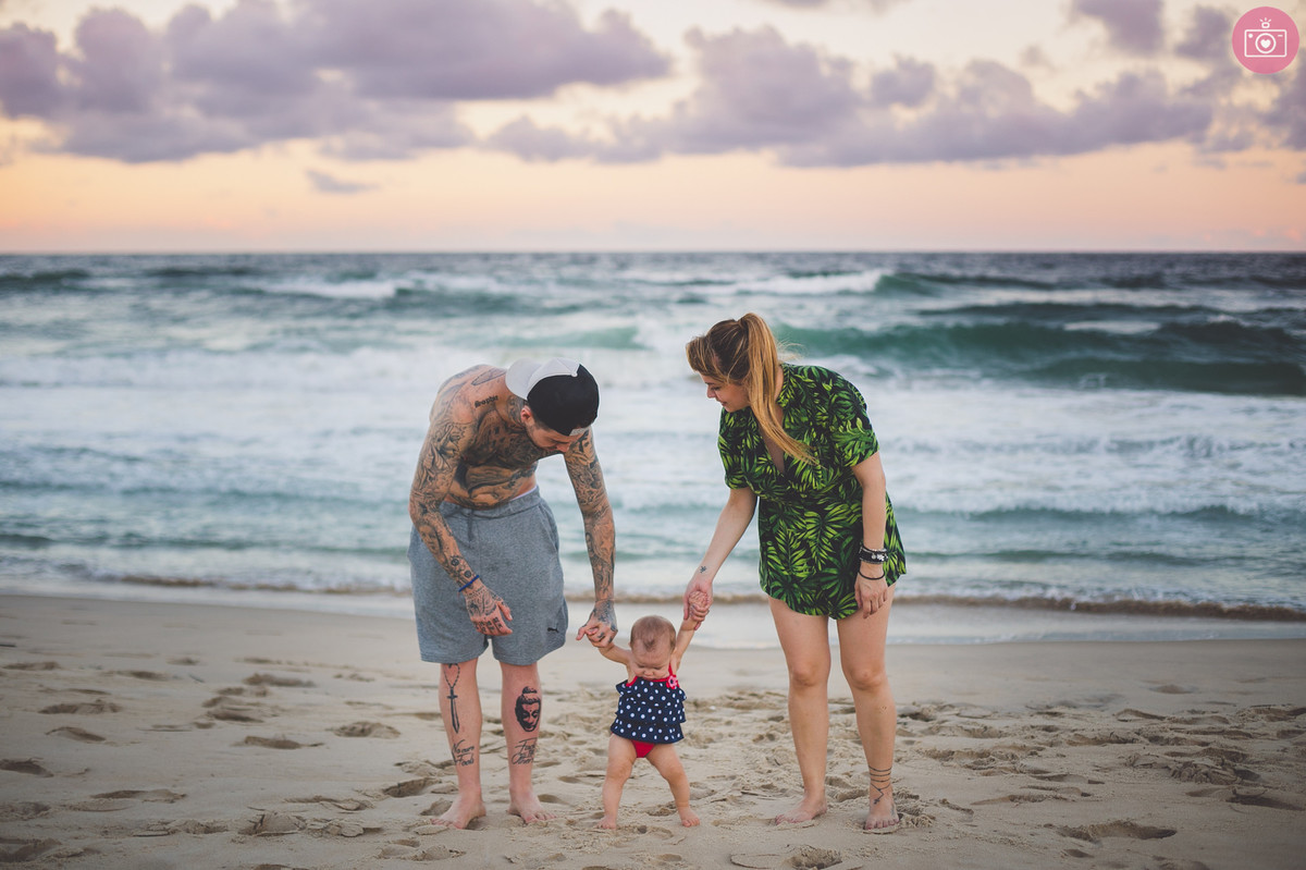 sophie 7 meses praia