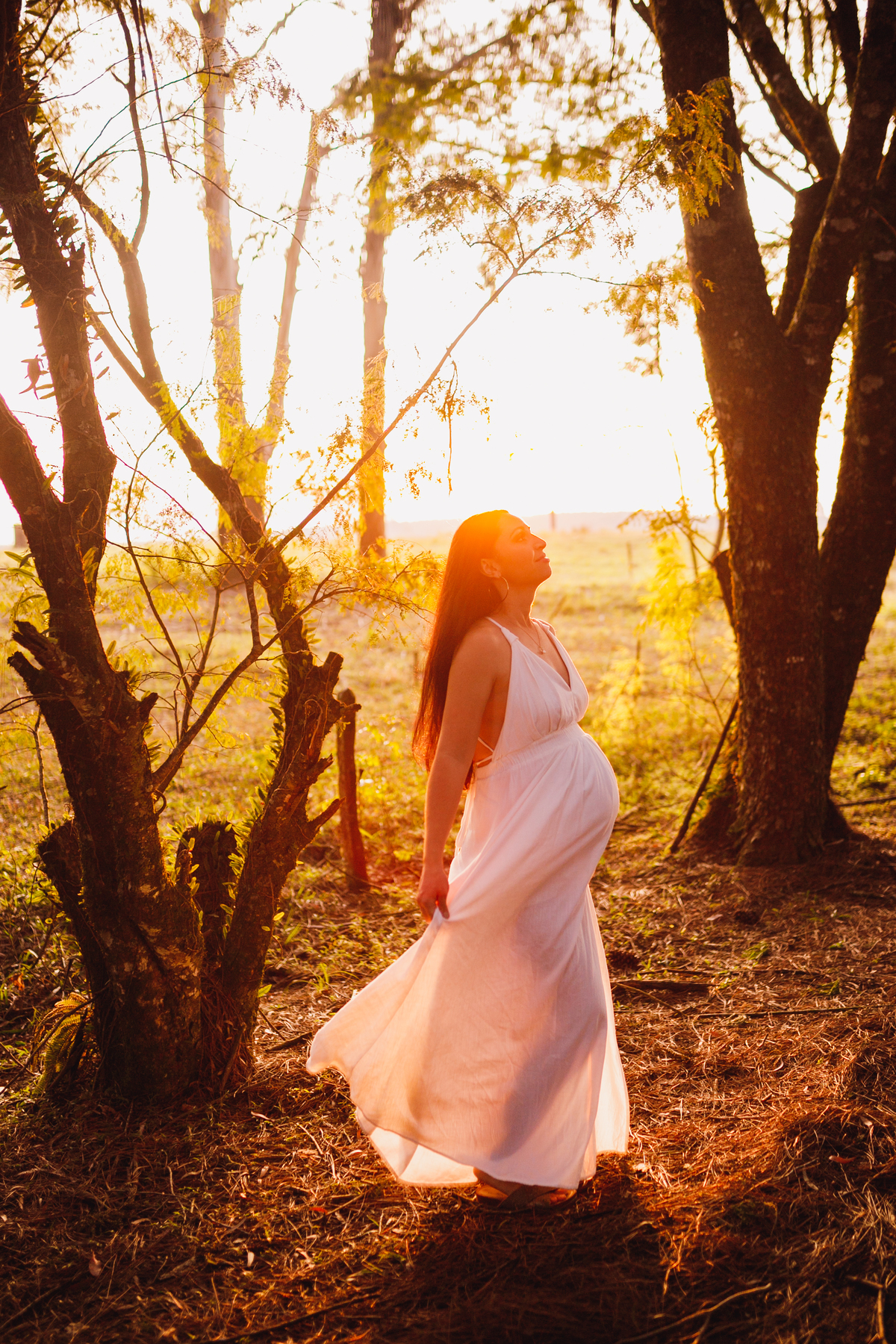 Fotografa familia curitiba - ensaio externo por do sol gestante 