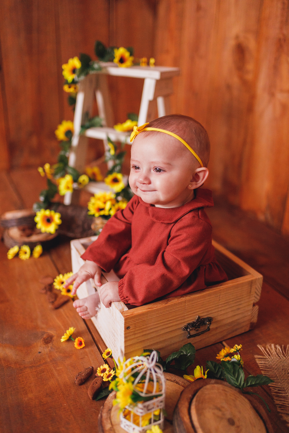 Fotografa familia Curitiba - ensaio estúdio bebe menina 