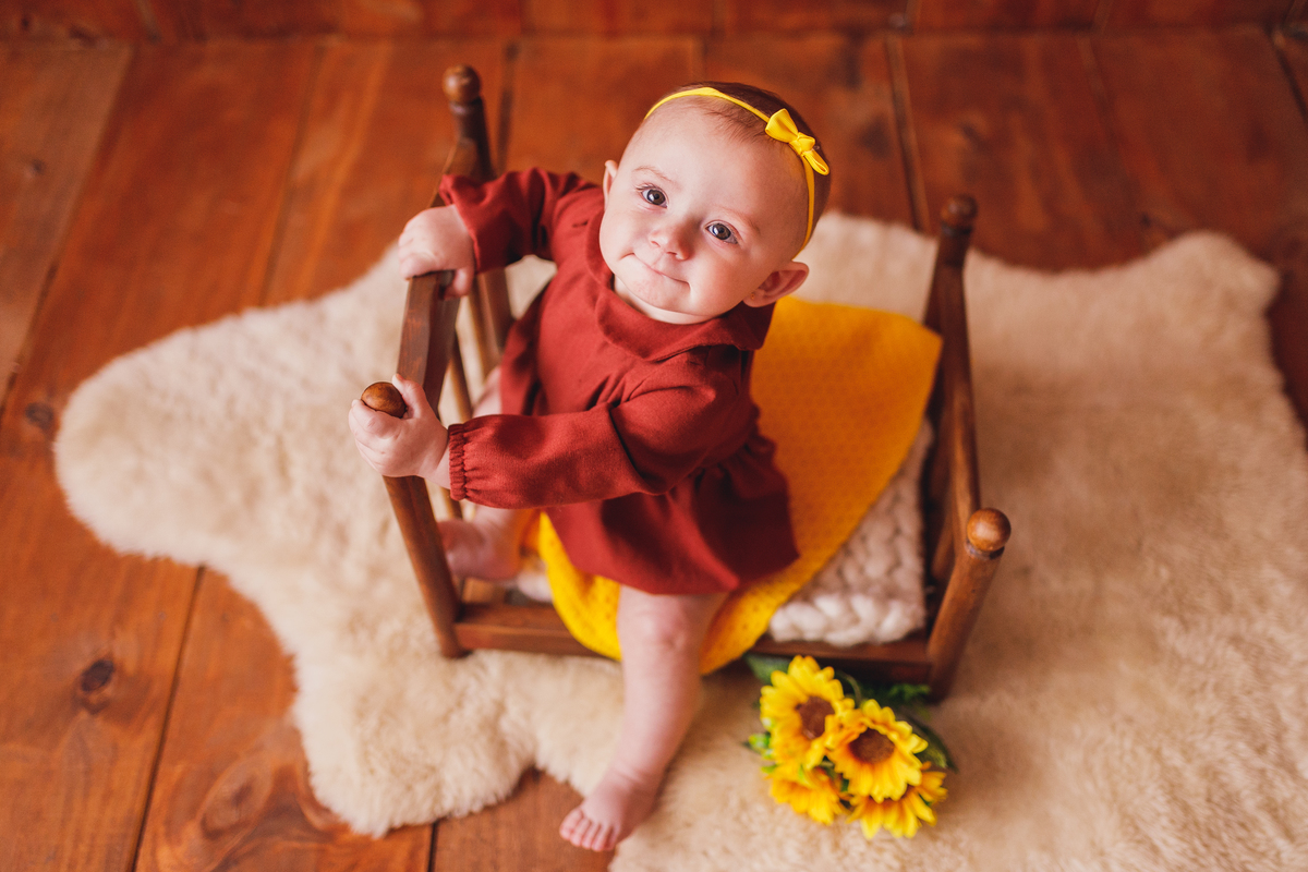 Fotografa familia Curitiba - ensaio estúdio bebe menina 