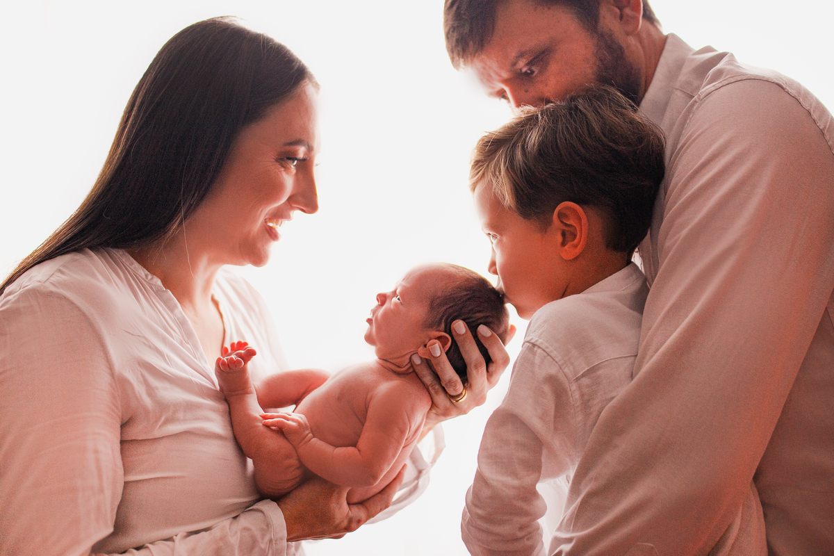Fotografa familia Curitiba - Ensaio newborn estudio bebe menino