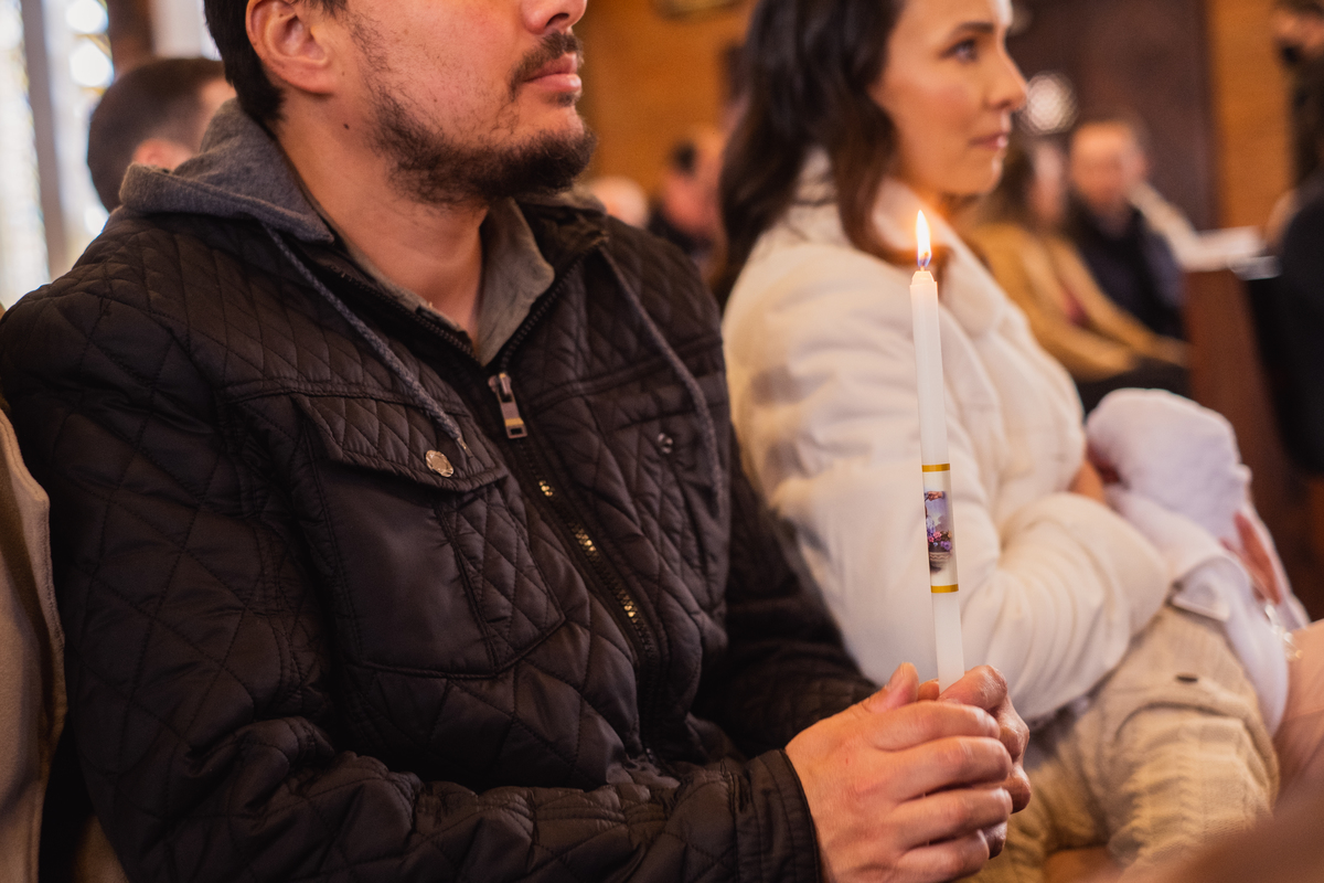 Fotografa Família Curitiba - Batizado menino igreja católica 