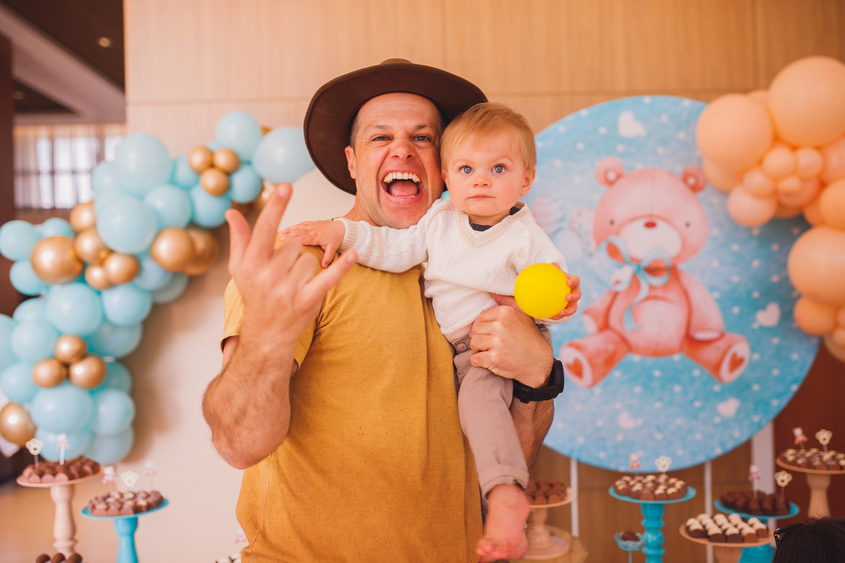 Fotografa familia Curitiba - aniversario bebe menino salao ursinho 