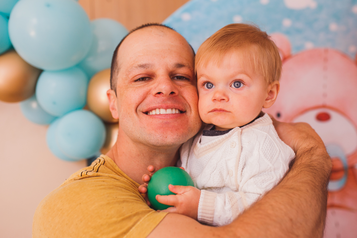 Fotografa familia Curitiba - aniversario bebe menino salao ursinho 
