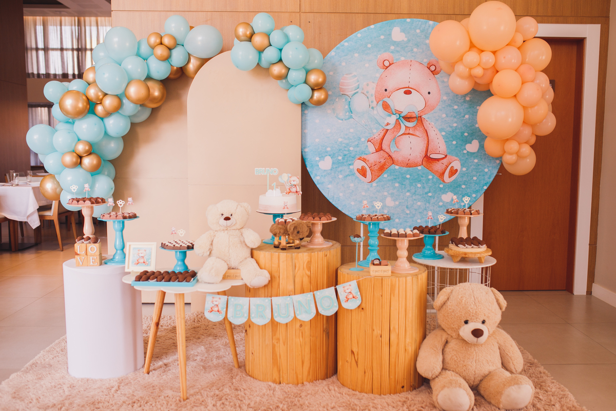 Fotografa familia Curitiba - aniversario bebe menino salao ursinho 