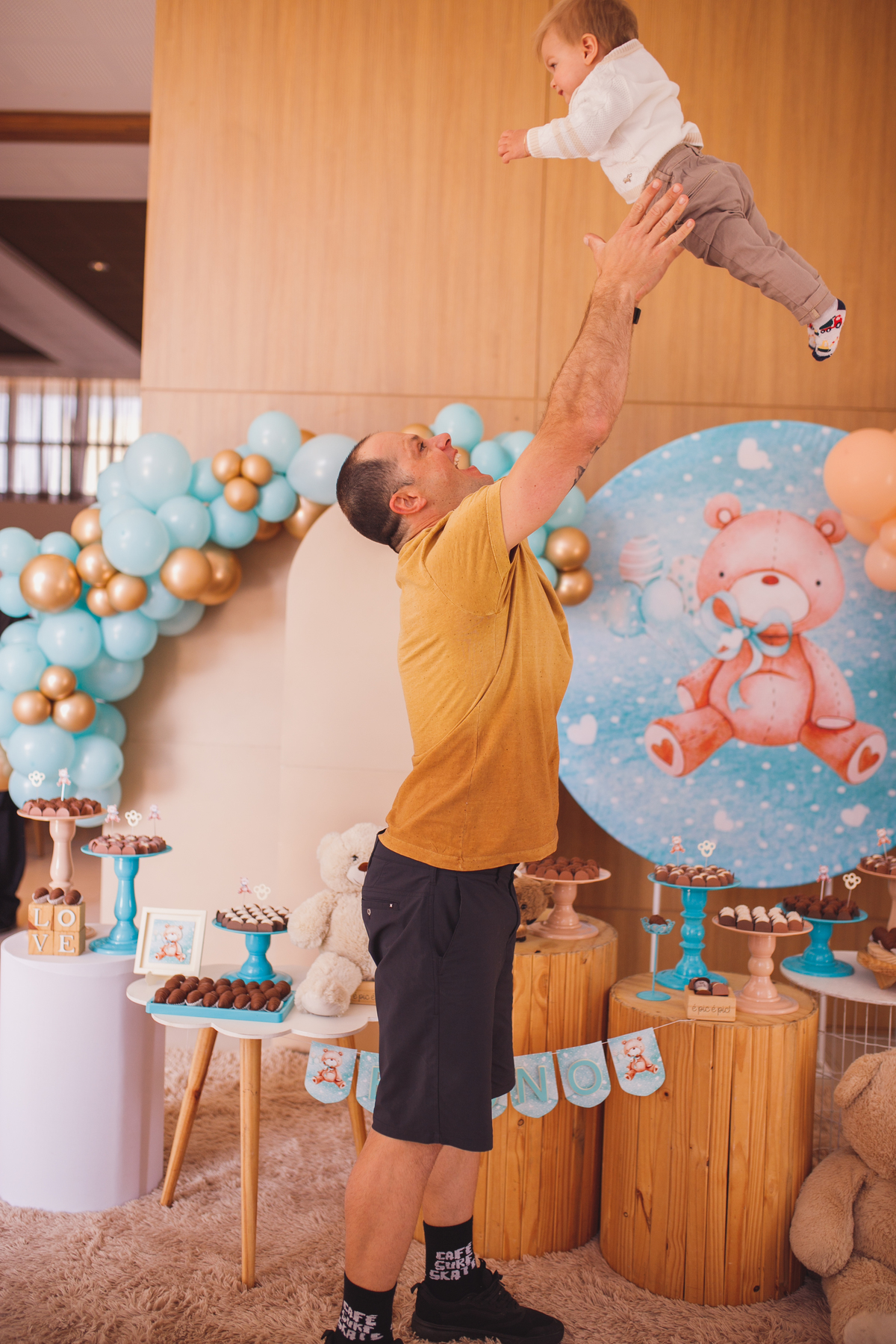 Fotografa familia Curitiba - aniversario bebe menino salao ursinho 