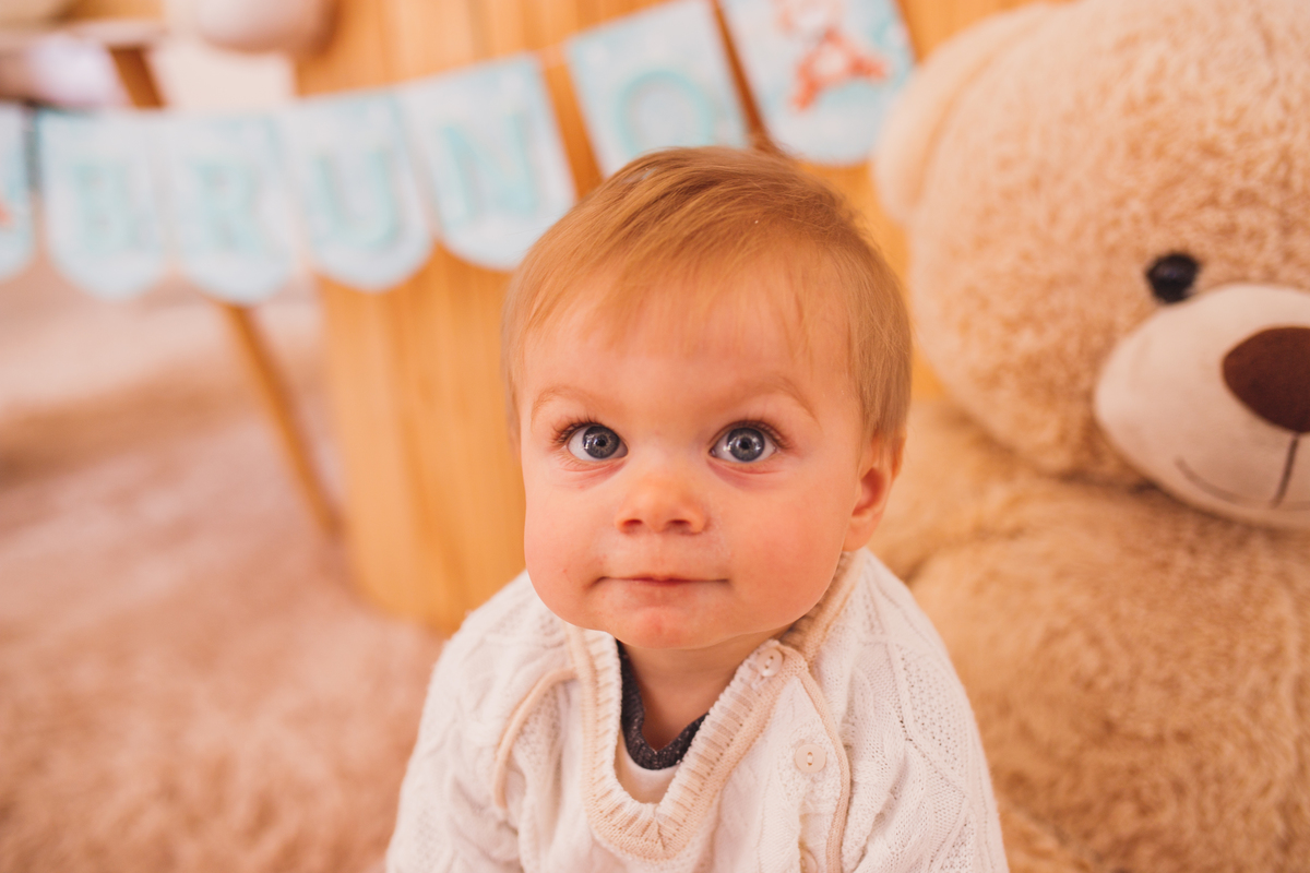 Fotografa familia Curitiba - aniversario bebe menino salao ursinho 