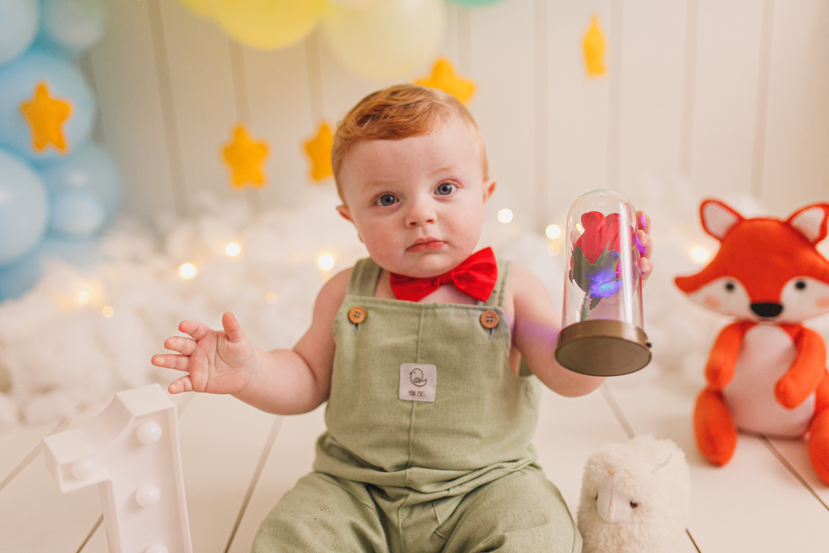 Fotografa familia Curitiba - smash the cake menino pequeno principe 