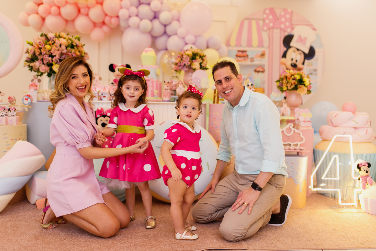 Fotografa familia Curitiba - Aniversario meninas Minnie mouse irmãs 