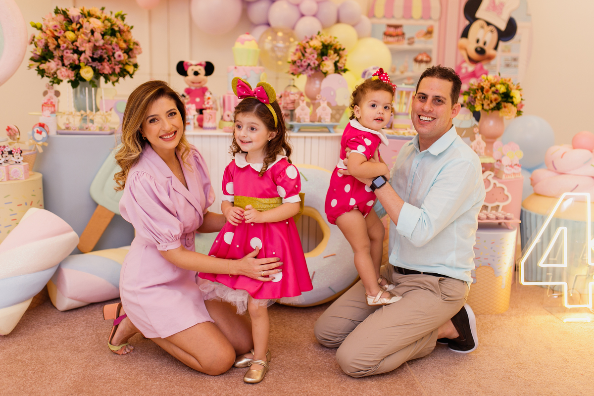 Fotografa familia Curitiba - Aniversario meninas Minnie mouse irmãs 