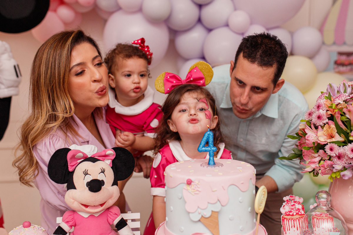 Fotografa familia Curitiba - Aniversario meninas Minnie mouse irmãs 
