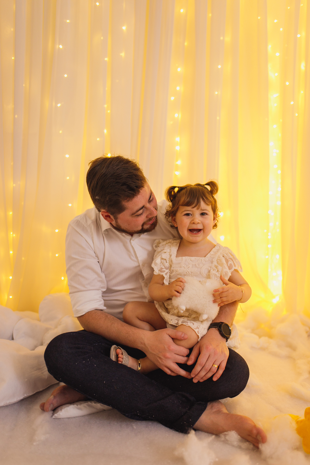 Fotografa familia Curitiba - ensaio de natal menina estudio interno 