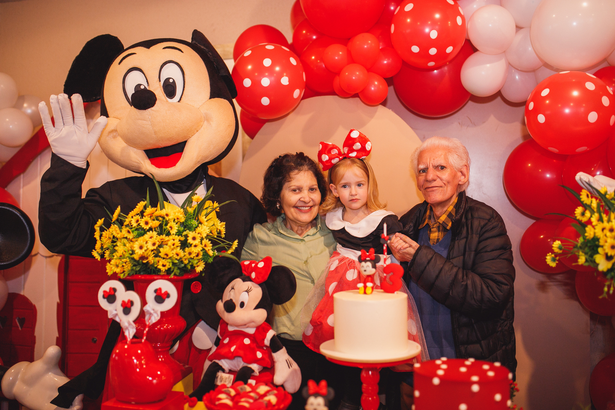 Fotografa familia Curitiba - aniversário menina Minnie 3 anos 