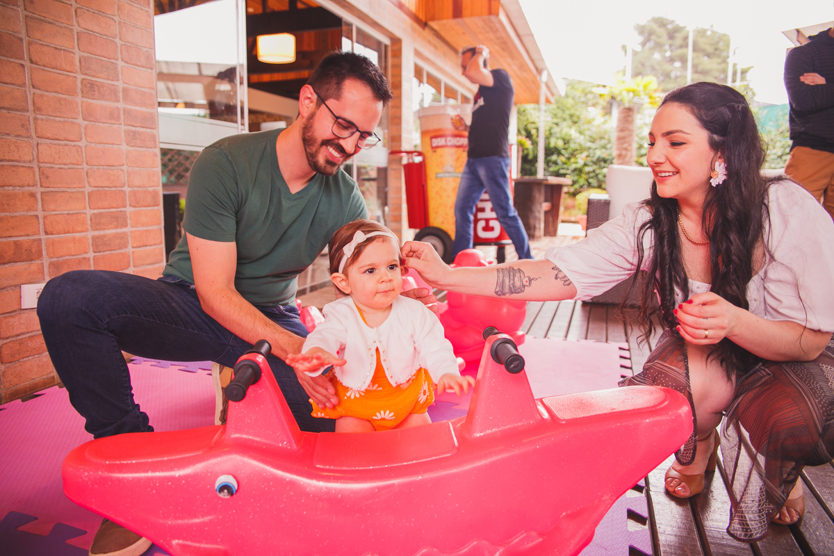 Fotografa familia Curitiba - aniversario menina bebe 1 ano flor