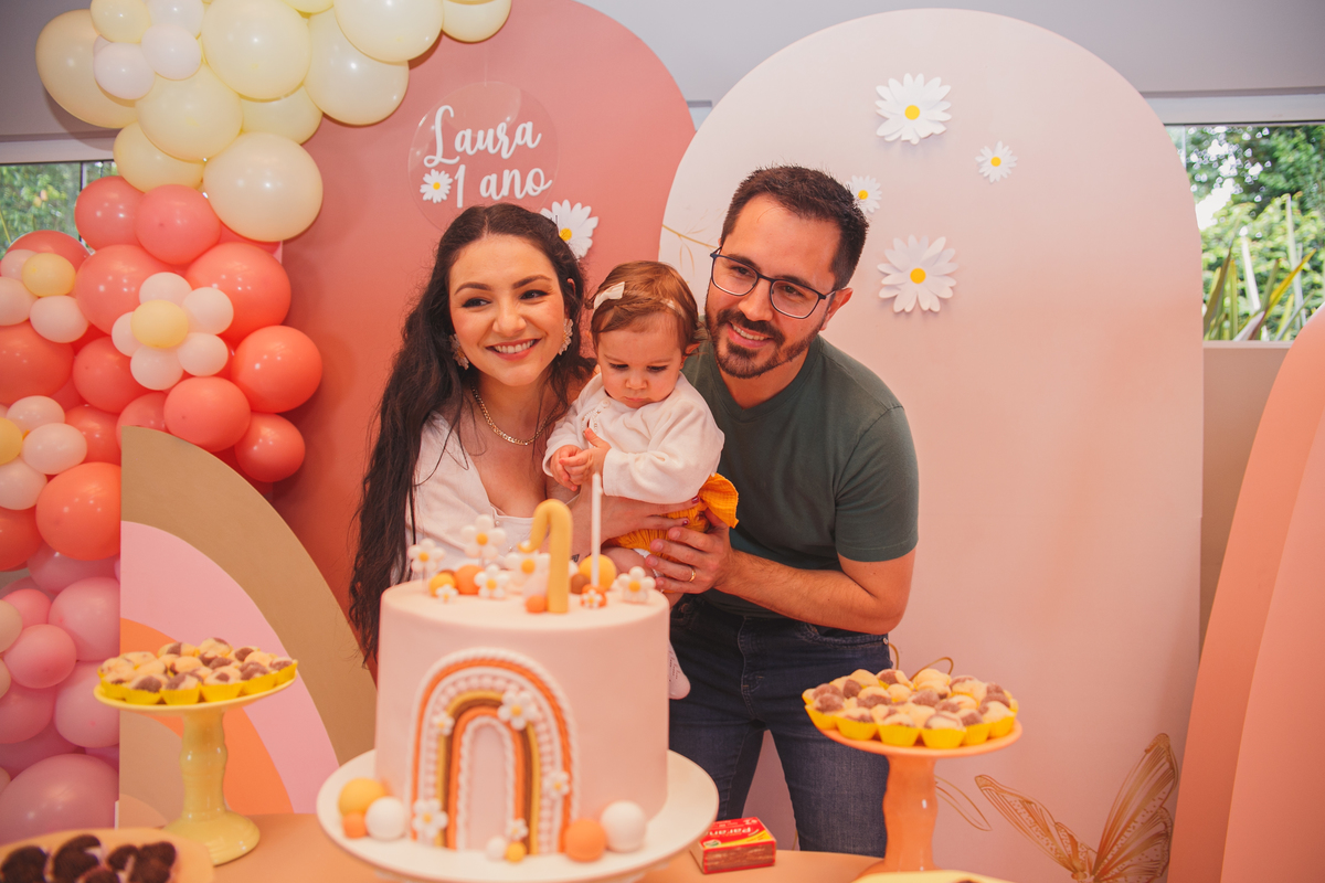 Fotografa familia Curitiba - aniversario menina bebe 1 ano flor
