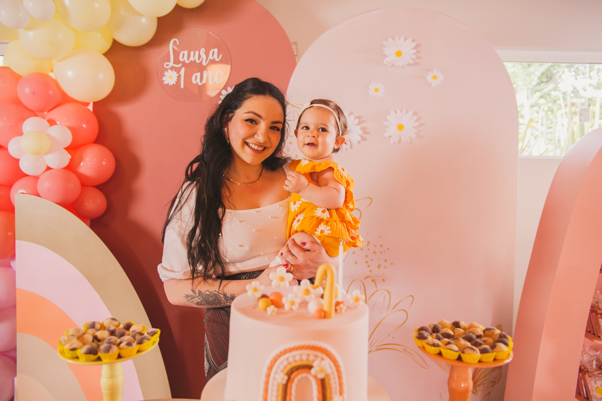 Fotografa familia Curitiba - aniversario menina bebe 1 ano flor