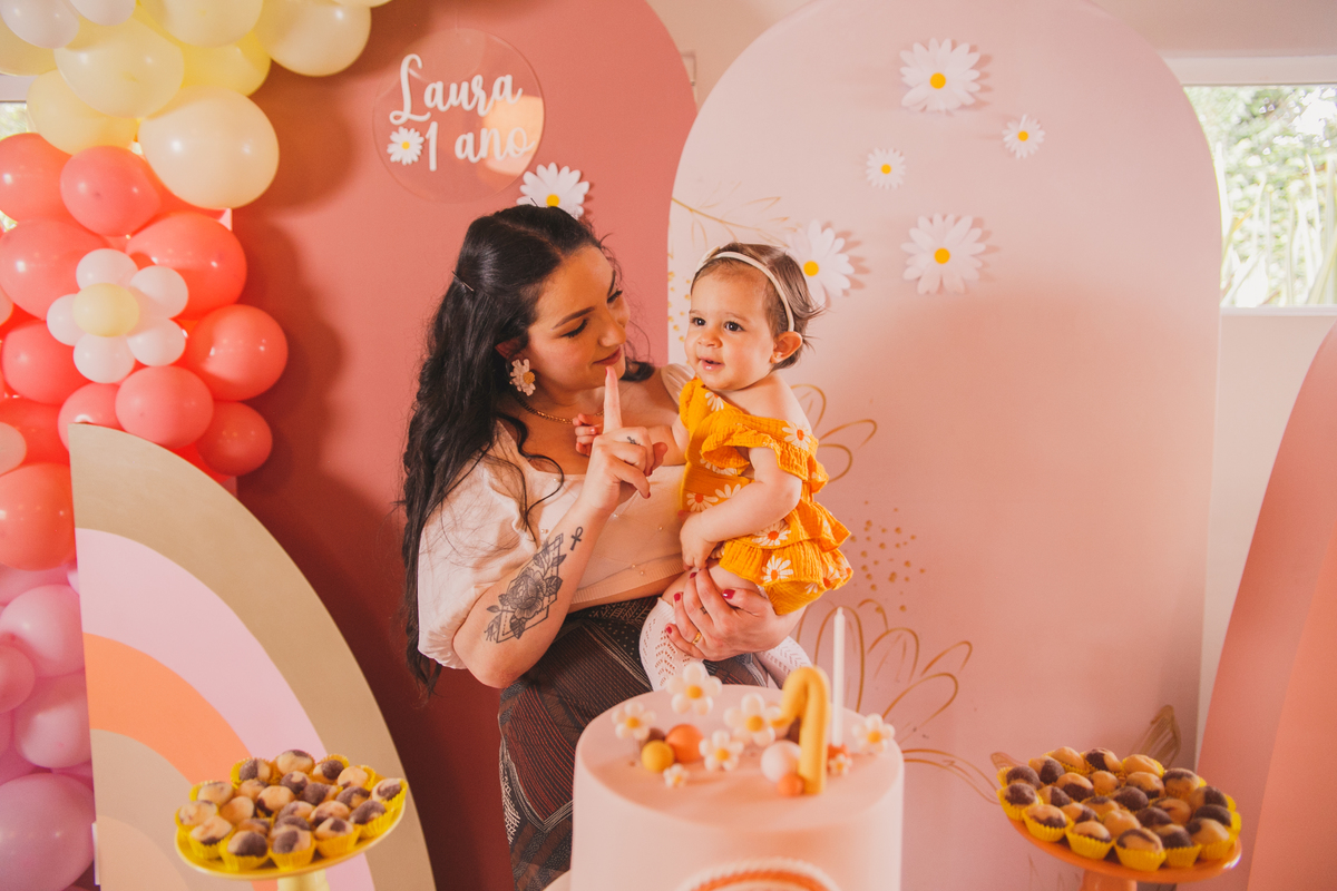 Fotografa familia Curitiba - aniversario menina bebe 1 ano flor