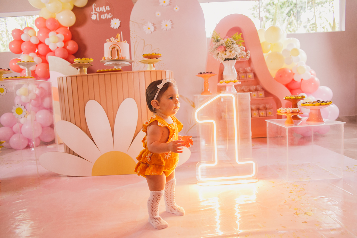 Fotografa familia Curitiba - aniversario menina bebe 1 ano flor