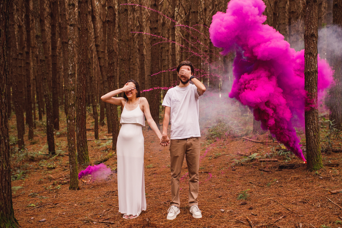 Fotografa familia Curitiba - Gestante externo revelação menina