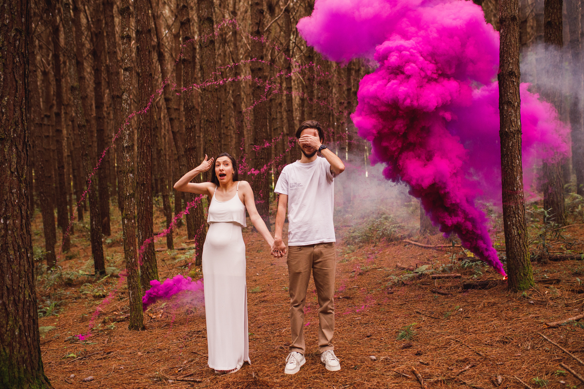 Fotografa familia Curitiba - Gestante externo revelação menina