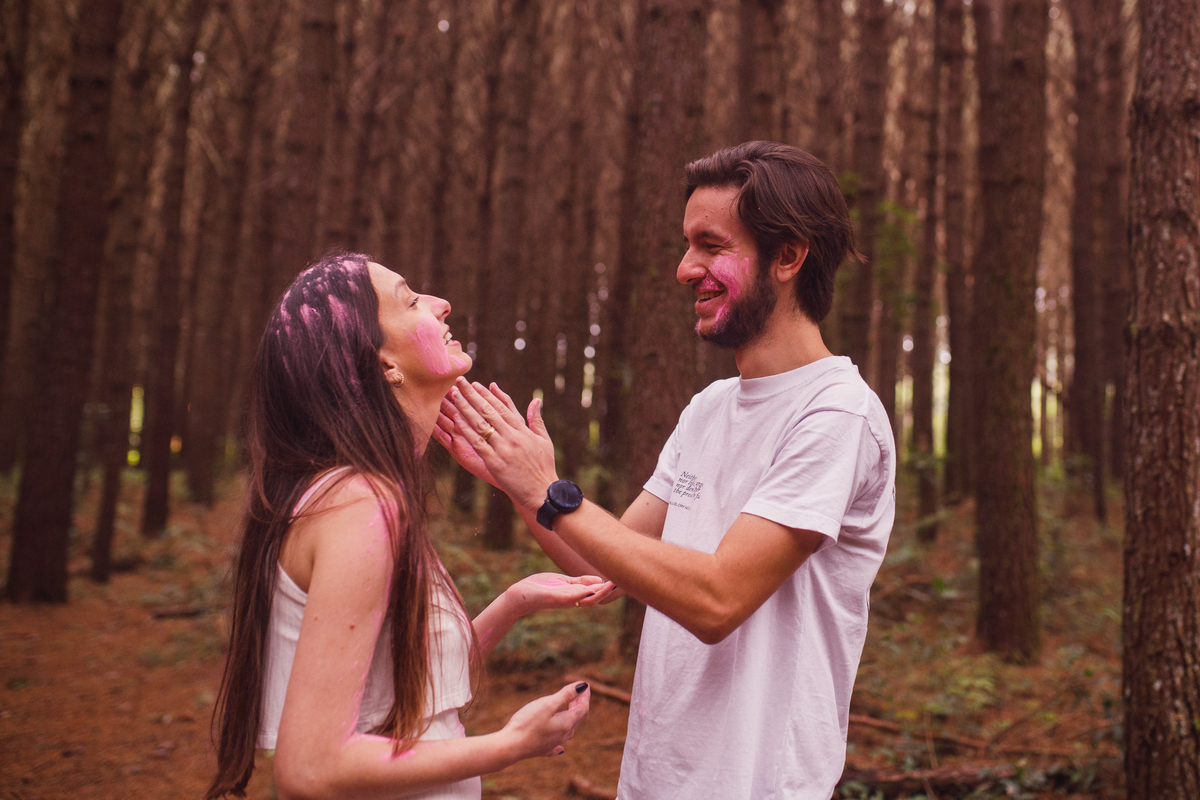 Fotografa familia Curitiba - Gestante externo revelação menina