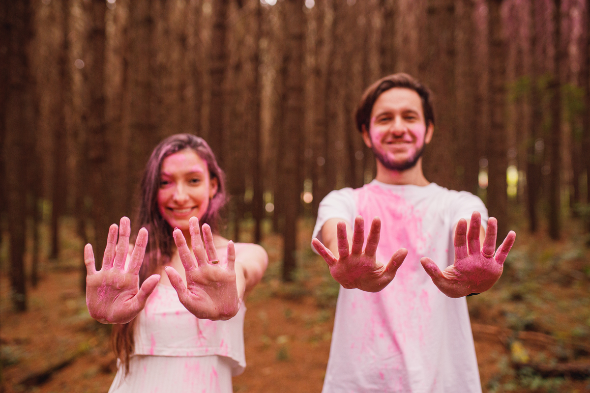 Fotografa familia Curitiba - Gestante externo revelação menina